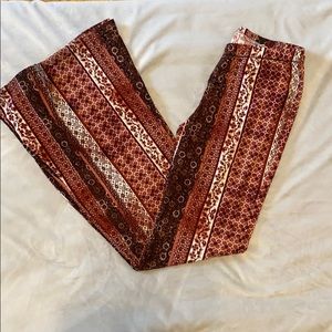 Hot Kiss Patterned Bell Bottom Pants
